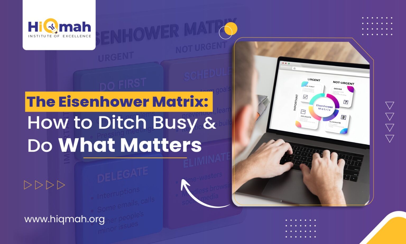 The Eisenhower Matrix: How to Avoid Being Busy and Get Things Done - HiQmah